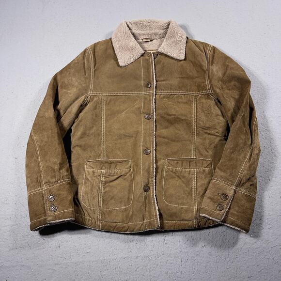 Columbia Jackets & Blazers - Columbia Jacket Women Medium Leather Sherpa Lined Fleece‎ Collar Coat Outdoors